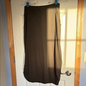 J. Jill Green Maxi pull on Maxi skirt with side ties EUC!!